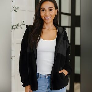 Women's Black Hooded Jacket